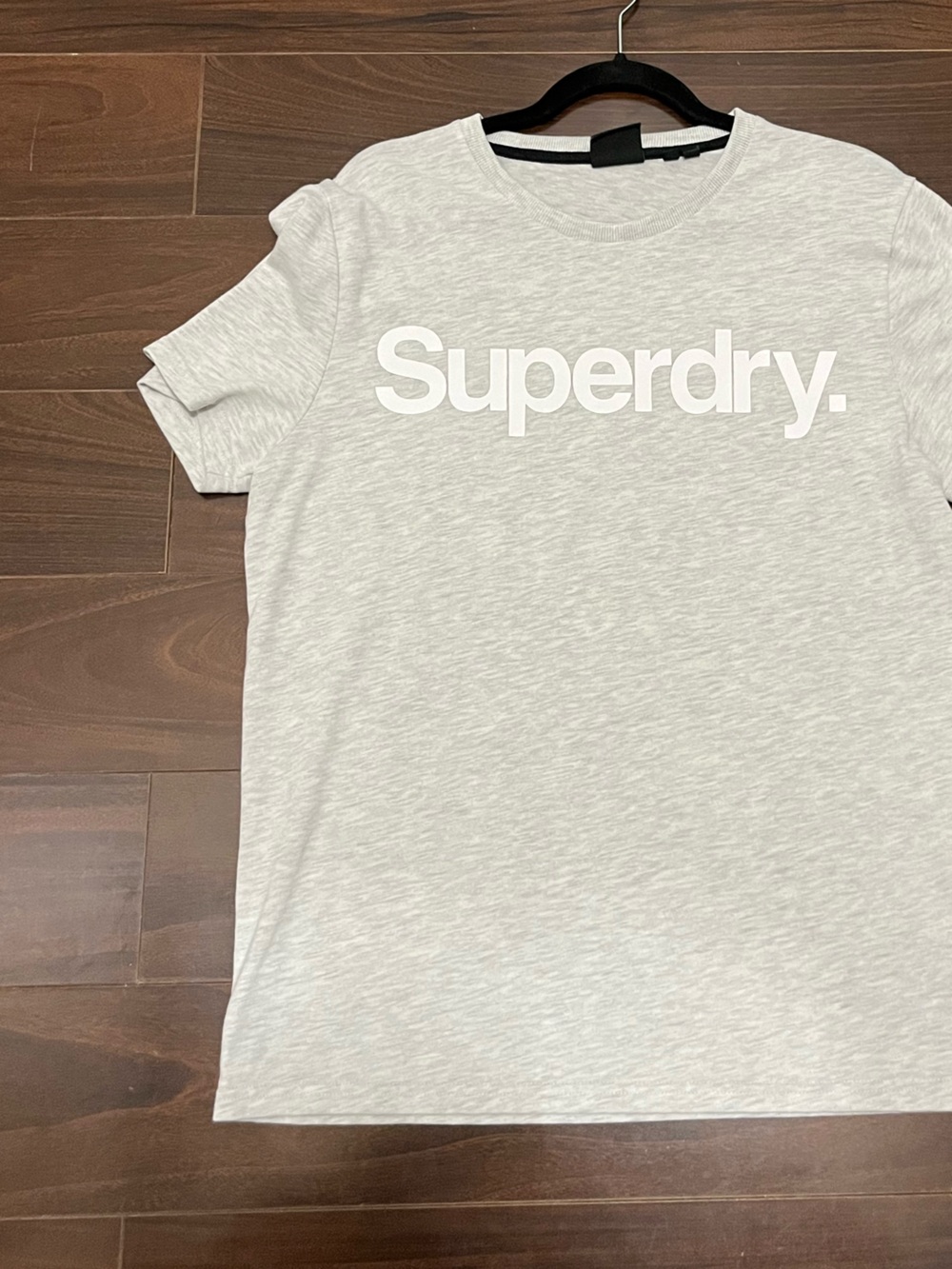 Superdry Heather Light Gray Logo Tee